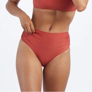NWT Summersalt The Ruched High Leg High Rise Bikini Terracotta 6